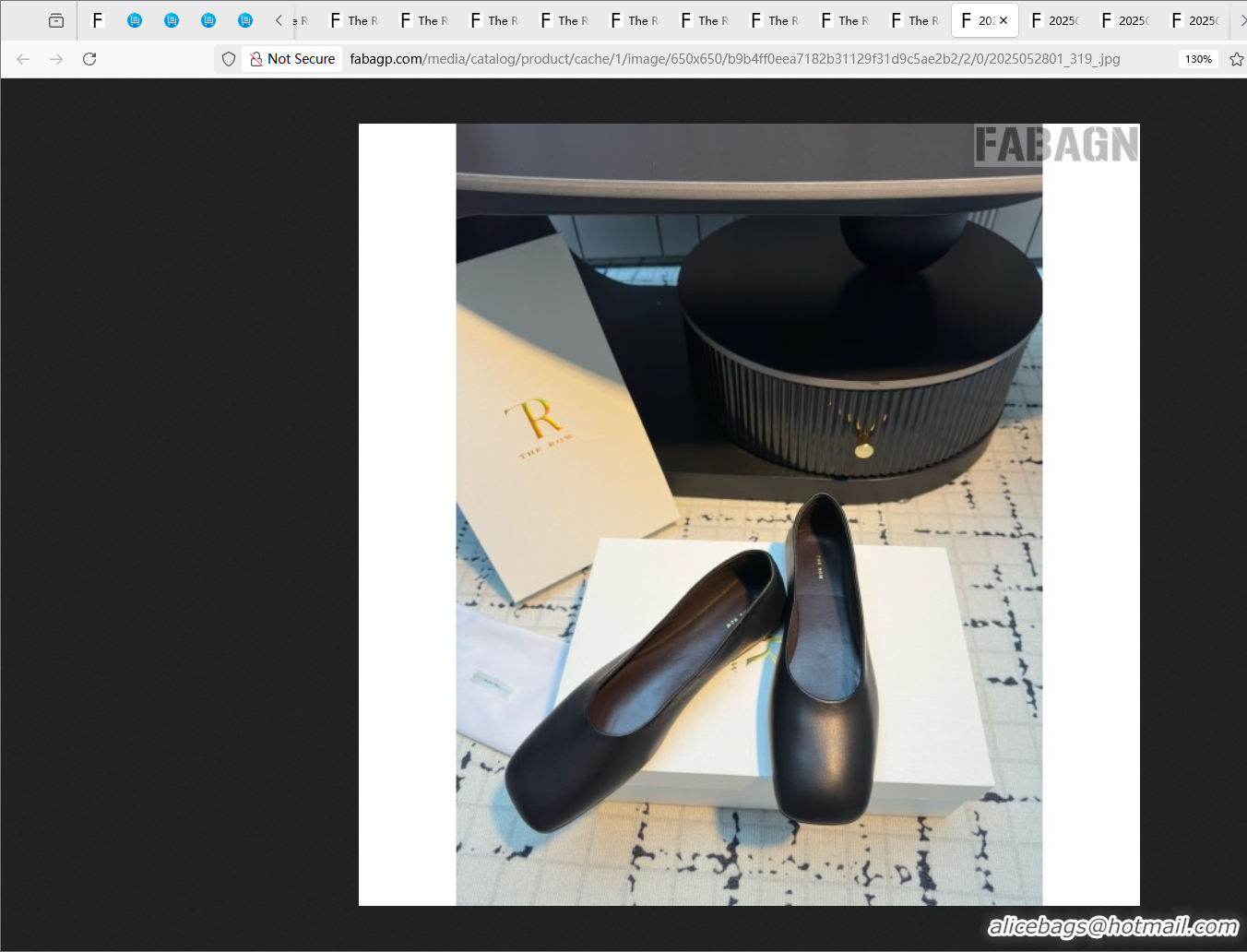 Cheap Price The Row Square Ballet Flats in Black Lambskin TR052923 2025