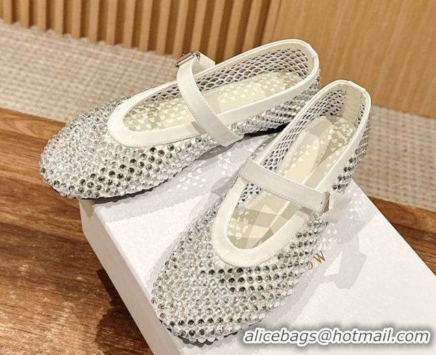 Sumptuous The Row Strass Ballet Flats Slipper White 0604094 2025