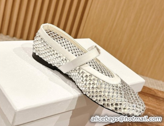 Sumptuous The Row Strass Ballet Flats Slipper White 0604094 2025