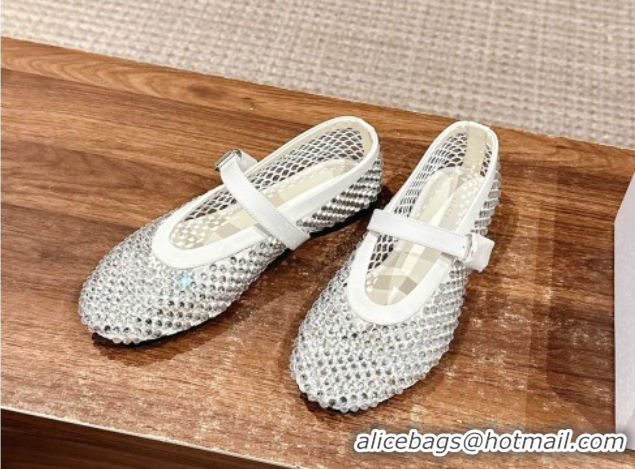 Sumptuous The Row Strass Ballet Flats Slipper White 0604094 2025