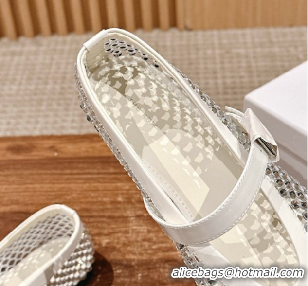 Sumptuous The Row Strass Ballet Flats Slipper White 0604094 2025