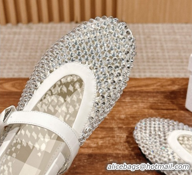 Sumptuous The Row Strass Ballet Flats Slipper White 0604094 2025