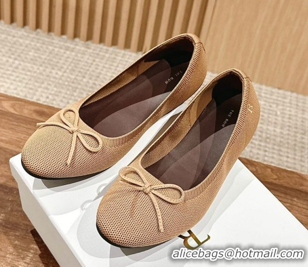 Perfect The Row Knit Ballet Flats Brown 0604097