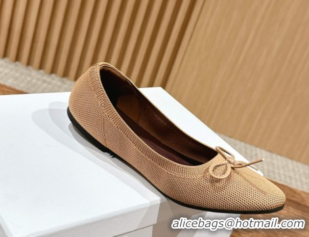 Perfect The Row Knit Ballet Flats Brown 0604097