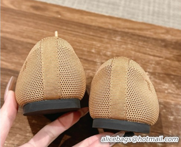 Perfect The Row Knit Ballet Flats Brown 0604097