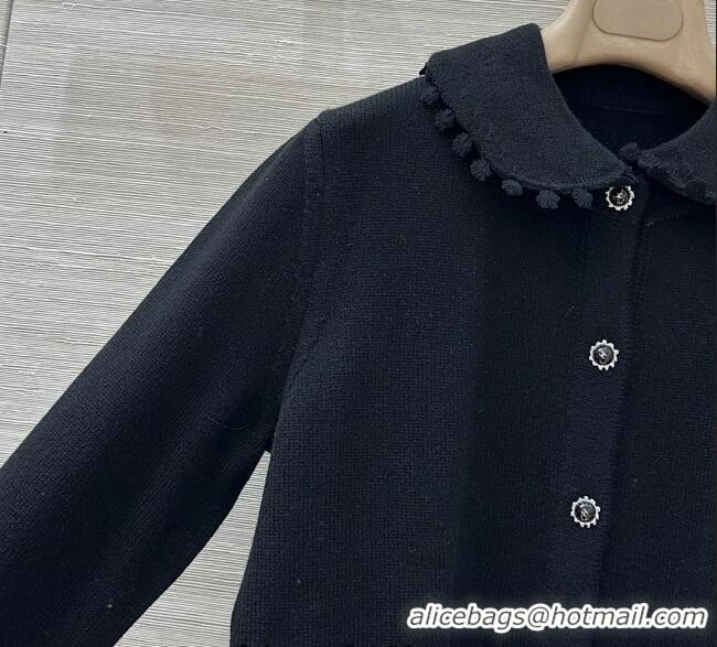 Best Quality Chanel Wool Blend Cardigan CH110605 Black 2025