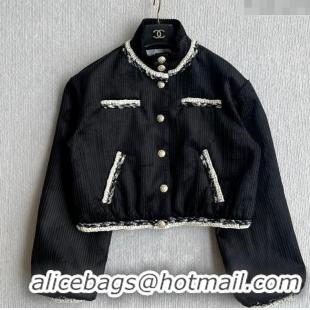 Good Taste Chanel Tweed Short Jacket CH110606 Black 2025