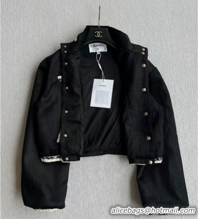Good Taste Chanel Tweed Short Jacket CH110606 Black 2025