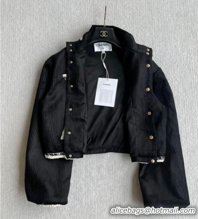 Good Taste Chanel Tweed Short Jacket CH110606 Black 2025