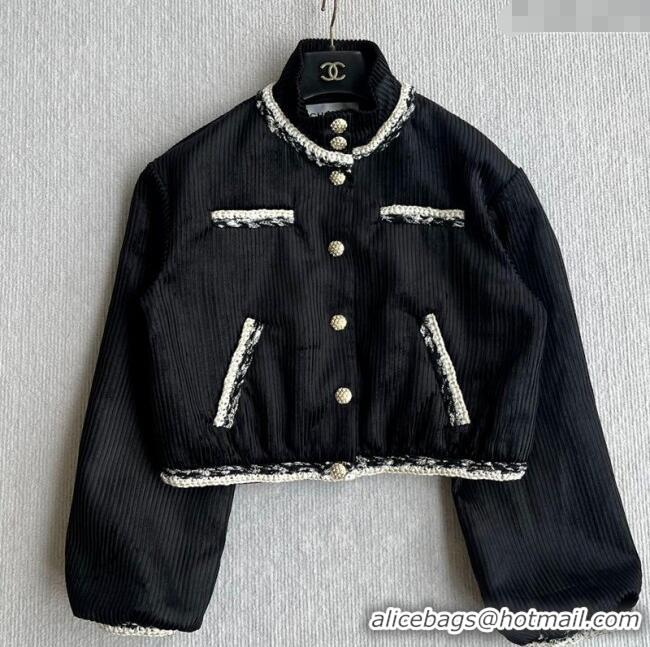 Good Taste Chanel Tweed Short Jacket CH110606 Black 2025