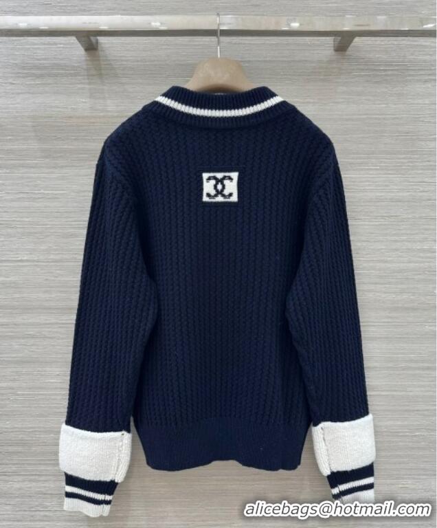 Reasonable Price Chanel Cashmere Blend Sweater CH110622 Blue 2025