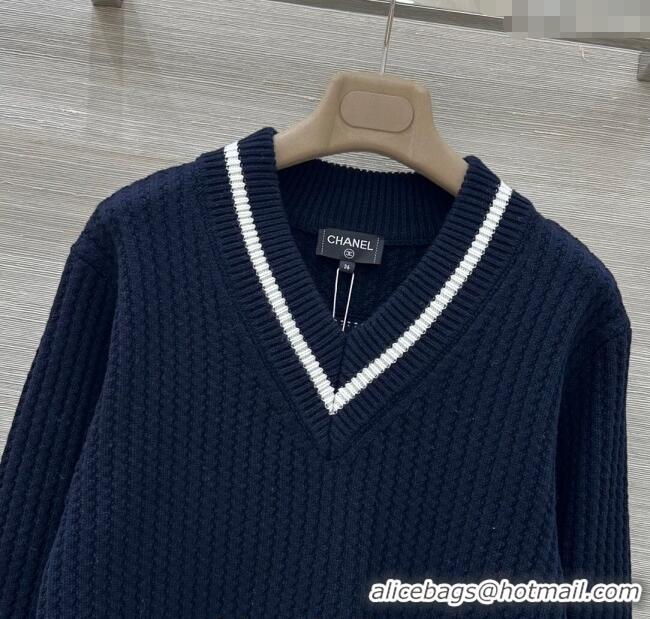 Reasonable Price Chanel Cashmere Blend Sweater CH110622 Blue 2025
