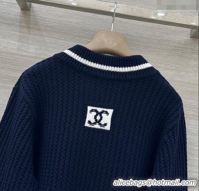 Reasonable Price Chanel Cashmere Blend Sweater CH110622 Blue 2025