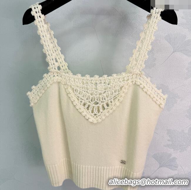 Buy Discount Chanel Crochet Vest CH110643 White 2025