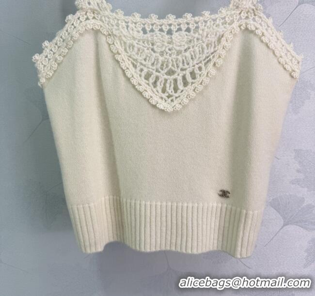 Buy Discount Chanel Crochet Vest CH110643 White 2025
