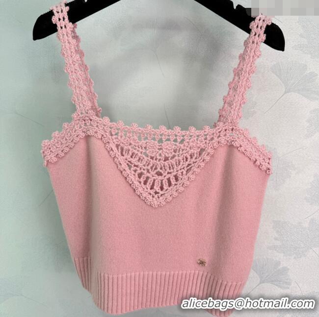 Well Crafted Chanel Crochet Vest CH110643 Pink 2025
