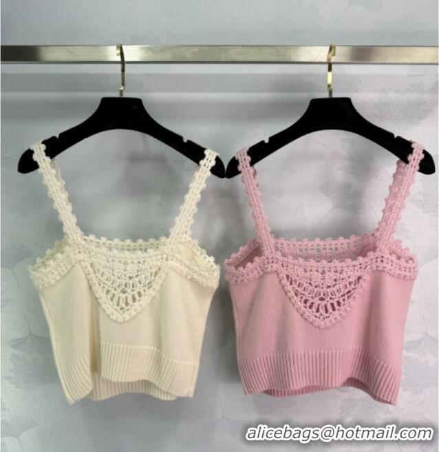 Well Crafted Chanel Crochet Vest CH110643 Pink 2025