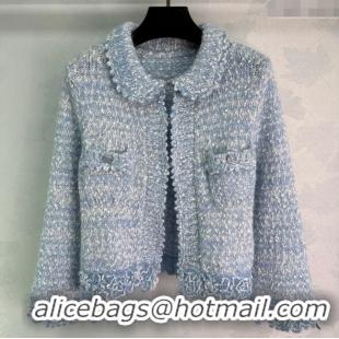 Luxury Cheap Chanel Cardigan DR110663 Blue 2025
