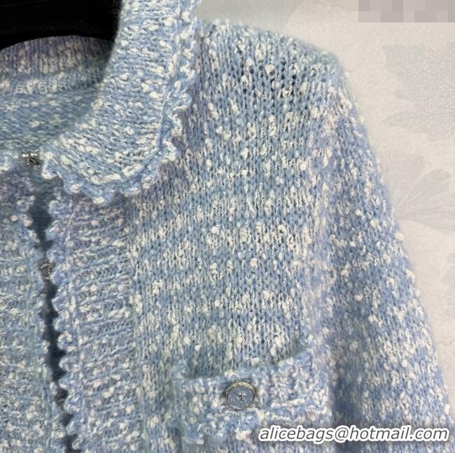 Luxury Cheap Chanel Cardigan DR110663 Blue 2025