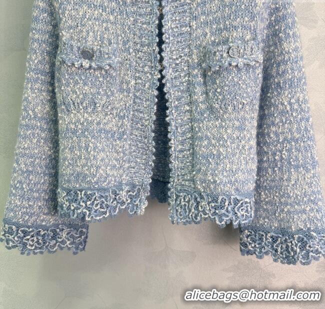 Luxury Cheap Chanel Cardigan DR110663 Blue 2025