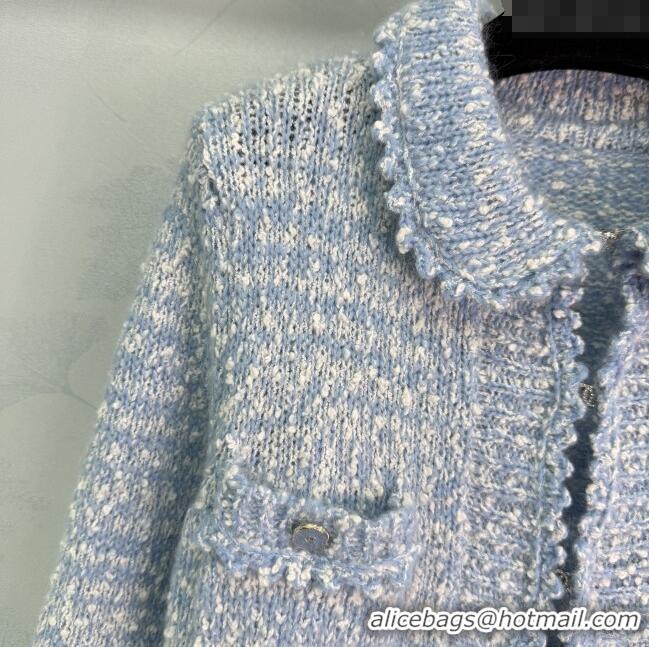 Luxury Cheap Chanel Cardigan DR110663 Blue 2025