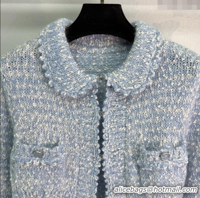 Luxury Cheap Chanel Cardigan DR110663 Blue 2025
