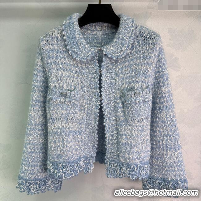 Luxury Cheap Chanel Cardigan DR110663 Blue 2025