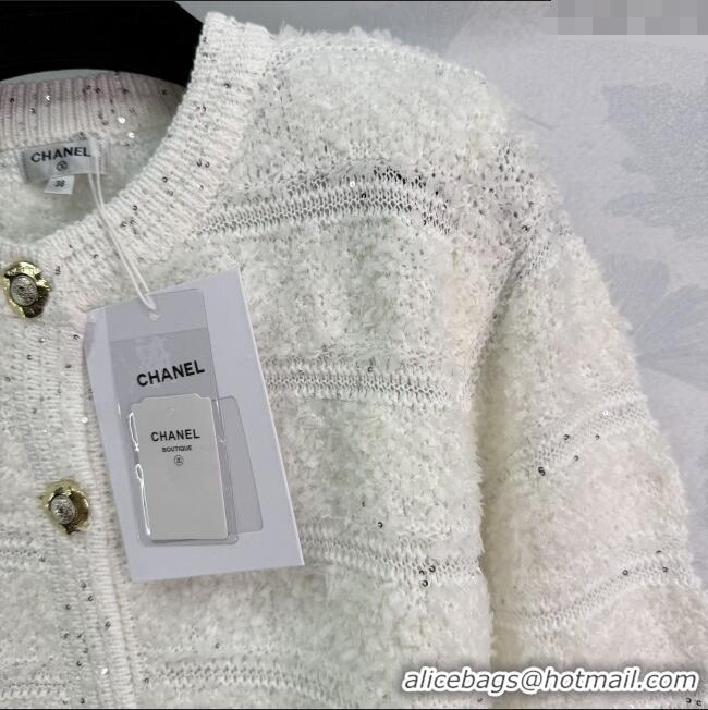 Super Quality Chanel Wool Cardigan CH110664 White 2025