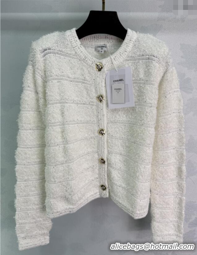 Super Quality Chanel Wool Cardigan CH110664 White 2025