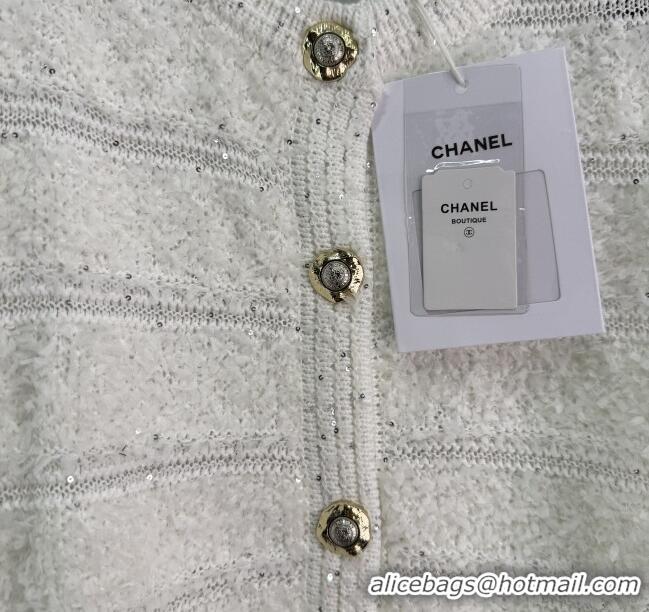 Super Quality Chanel Wool Cardigan CH110664 White 2025
