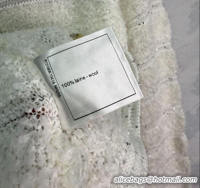 Super Quality Chanel Wool Cardigan CH110664 White 2025