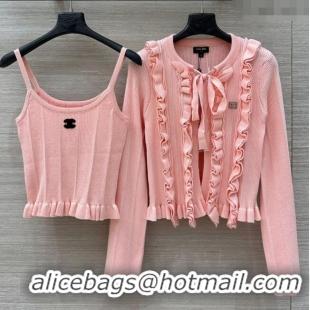 Trendy Design Chanel Cashmere Cardigan & Vest CH110685 Pink 2025