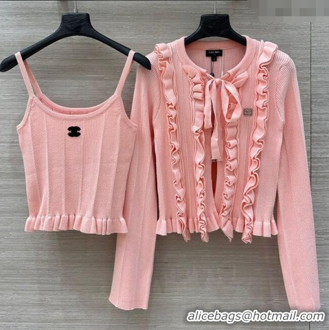 Trendy Design Chanel Cashmere Cardigan & Vest CH110685 Pink 2025