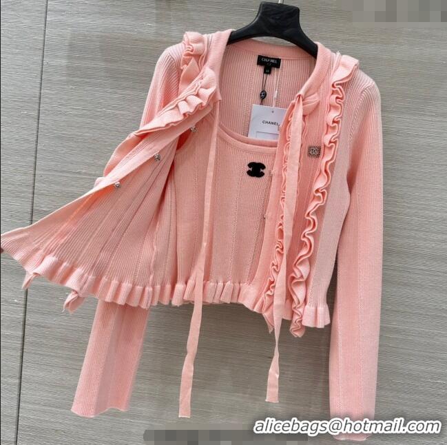 Trendy Design Chanel Cashmere Cardigan & Vest CH110685 Pink 2025