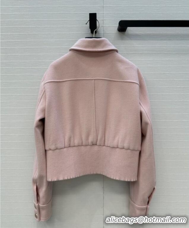 Buy Discount Chanel Wool Short Jacket with Heart CH110686 Light Pink 2025