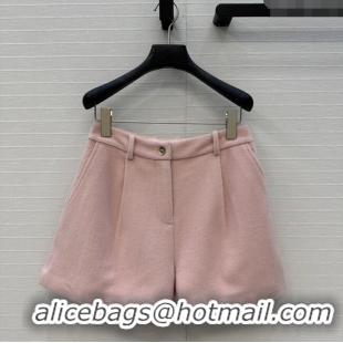 Market Sells Chanel Wool Shorts with Heart CH110686 Light Pink 2025