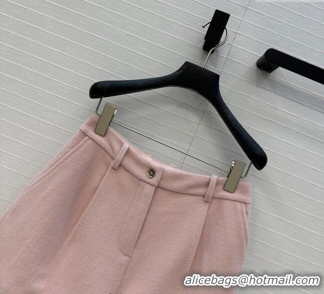 Market Sells Chanel Wool Shorts with Heart CH110686 Light Pink 2025