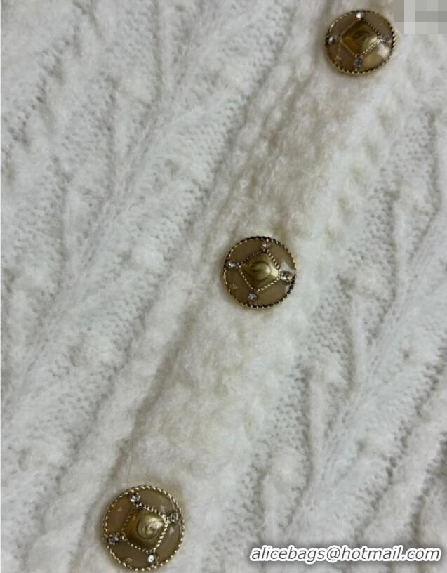 Grade Quality Chanel Cashmere Cardigan CH110510 White 2025