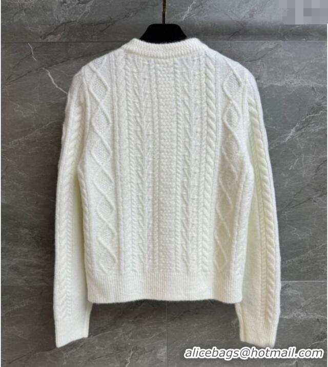 Grade Quality Chanel Cashmere Cardigan CH110510 White 2025