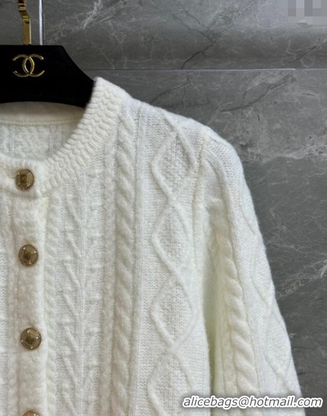 Grade Quality Chanel Cashmere Cardigan CH110510 White 2025