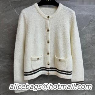 New Release Creation Chanel Cashmere Cardigan CH110511 White 2025