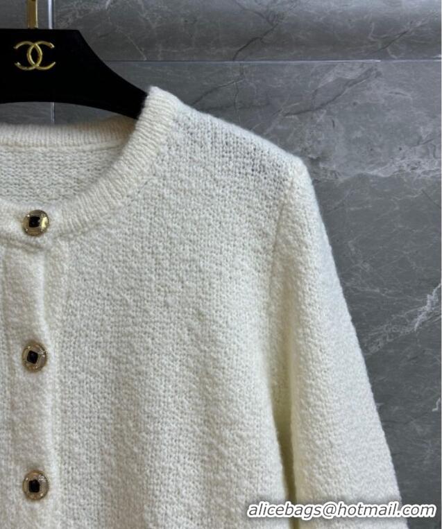 New Release Creation Chanel Cashmere Cardigan CH110511 White 2025