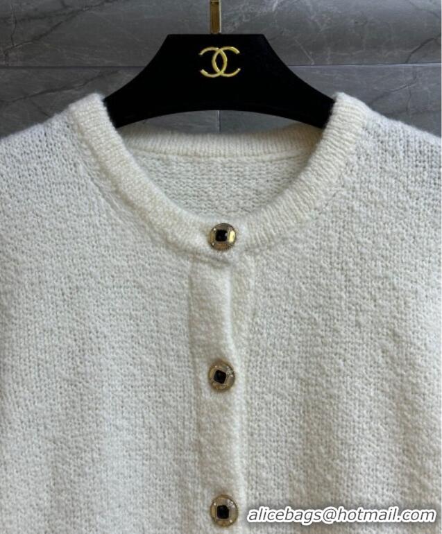 New Release Creation Chanel Cashmere Cardigan CH110511 White 2025