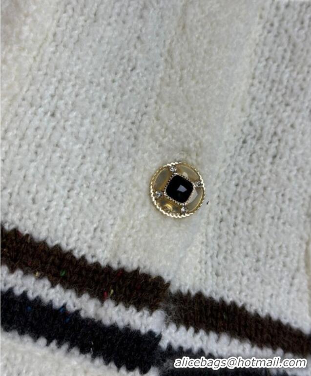 New Release Creation Chanel Cashmere Cardigan CH110511 White 2025