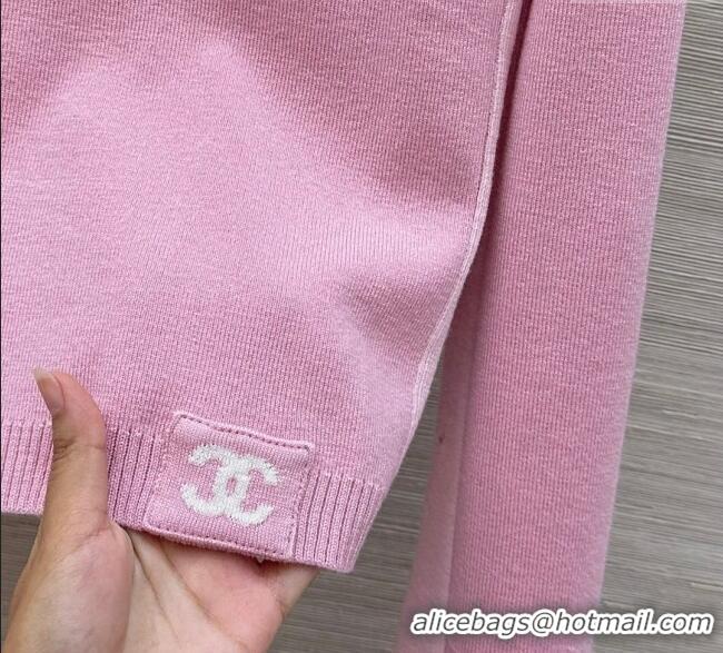 Reasonable Price Chanel Wool Top with CC Logo CH110517 Pink 2025