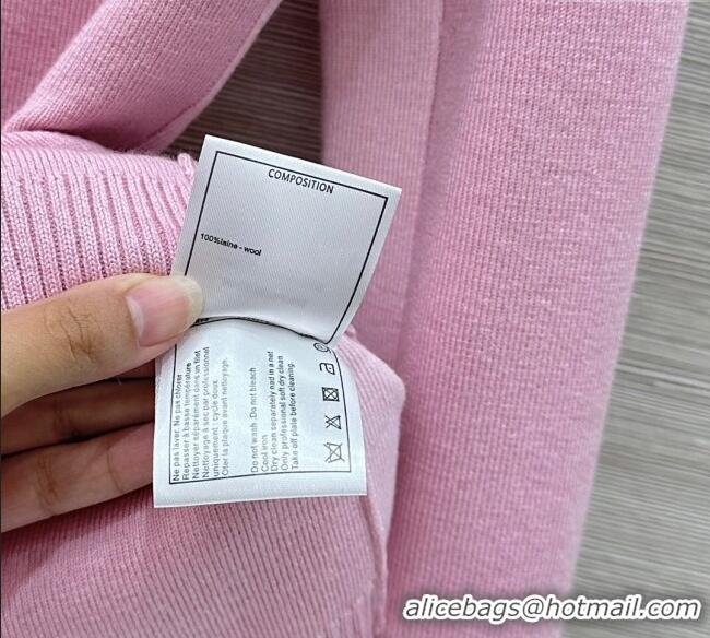 Reasonable Price Chanel Wool Top with CC Logo CH110517 Pink 2025