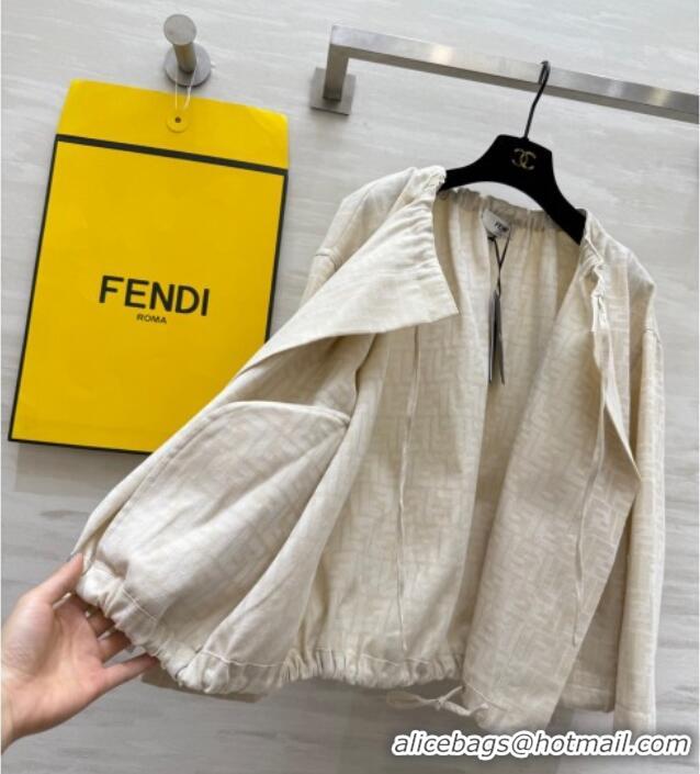 Super Quality Fendi FF Cape Jacket FE091902 Beige 2025