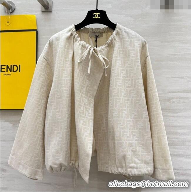 Super Quality Fendi FF Cape Jacket FE091902 Beige 2025