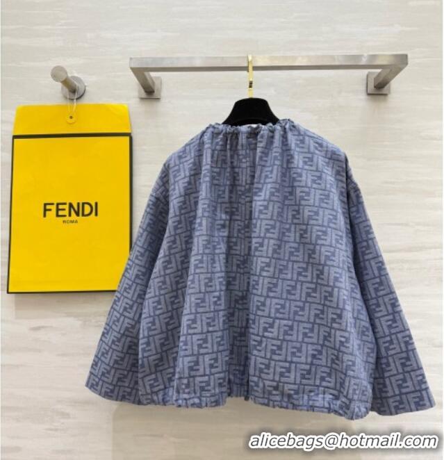 Shop Discount Fendi FF Cape Jacket FE091902 Blue 2025