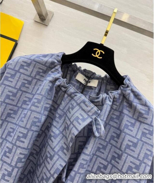 Shop Discount Fendi FF Cape Jacket FE091902 Blue 2025